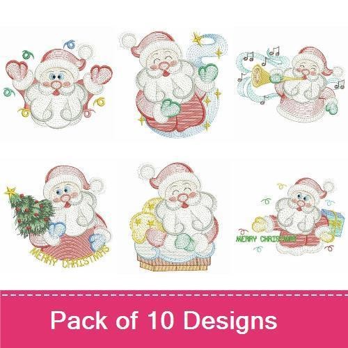 Rippled Christmas Santa