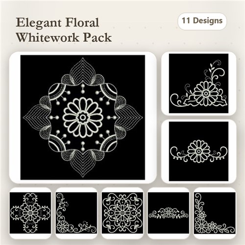 White Work Flowers White Work Flowers