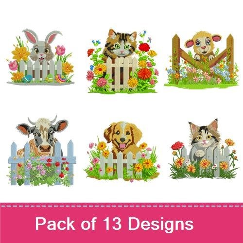 Animals On A Fence