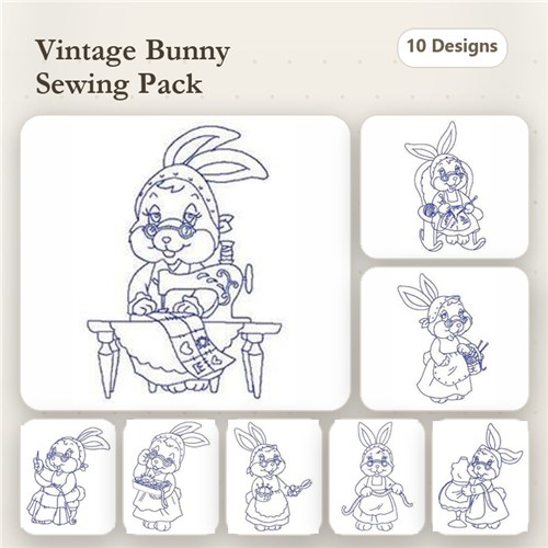 Bluework Granny Bunny