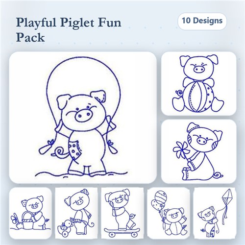 Bluework Piggy