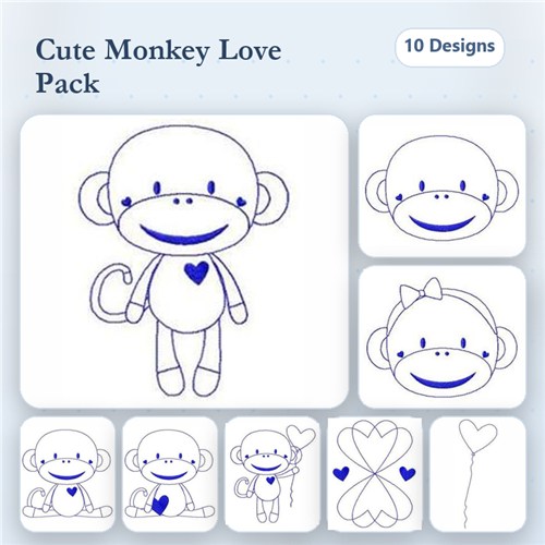 Bluework Sock Monkeys