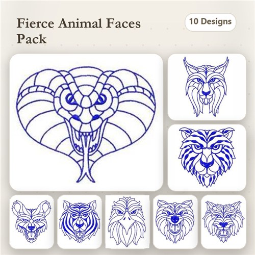 Bluework Wild Animals