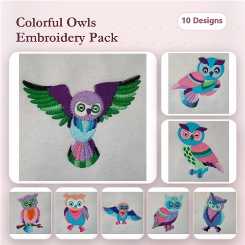Colorful Owls
