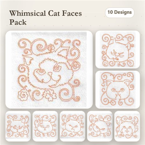 Continuous Line Cat Faces