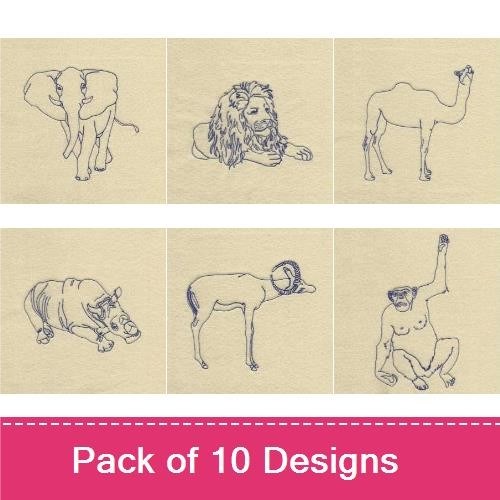 Blackwork African Animals