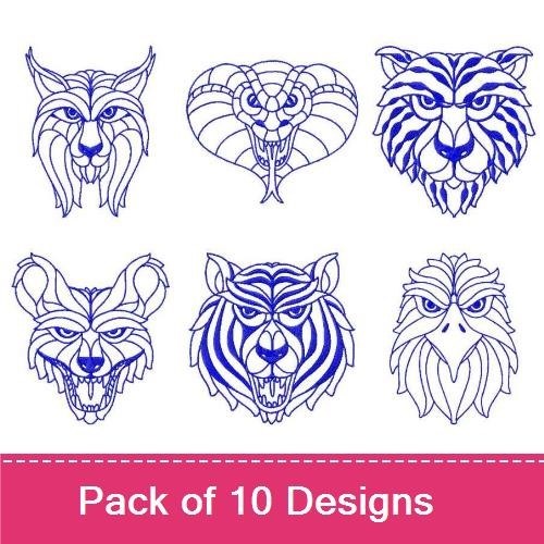 Bluework Wild Animals