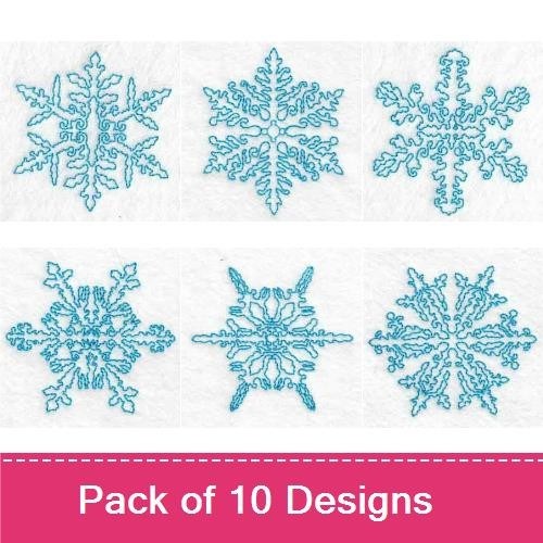 Continuous Line Snowflakes