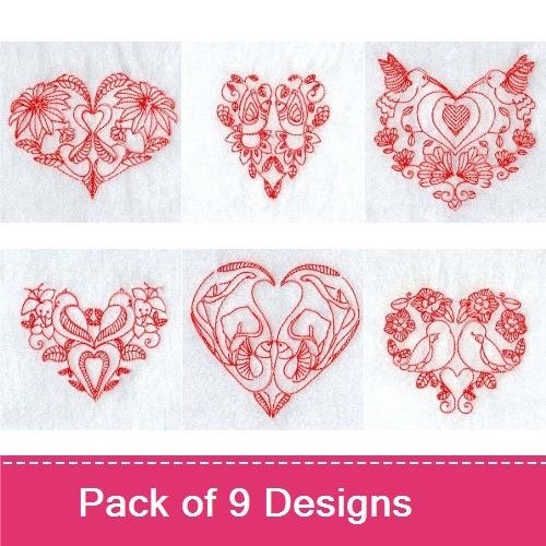 Valentine Redwork