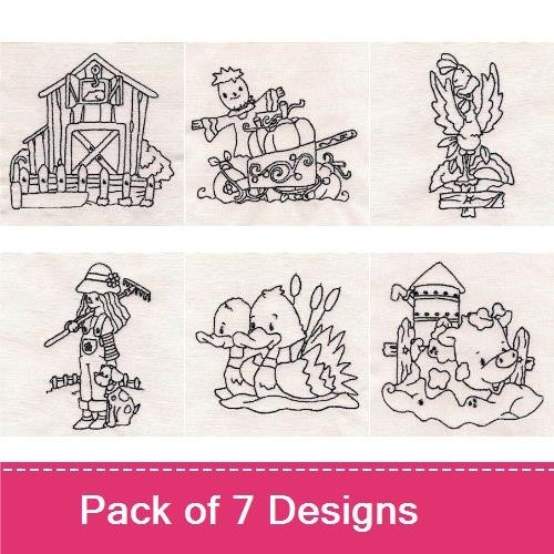 Farm & Garden Embroidery Bundle – Whimsical Characters (7 Designs)