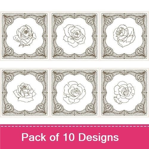 Feather Block Roses