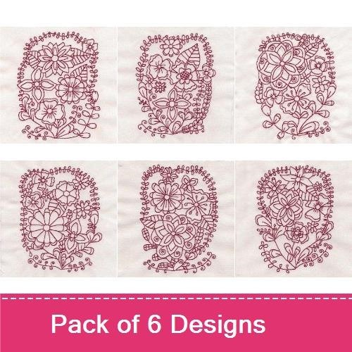 Floral Redwork