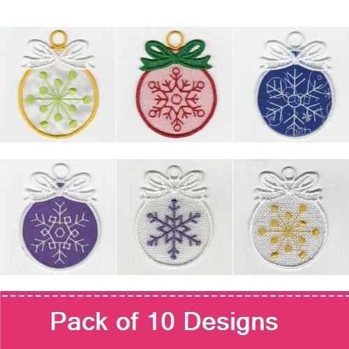 FSL Applique Snowflake Ornaments