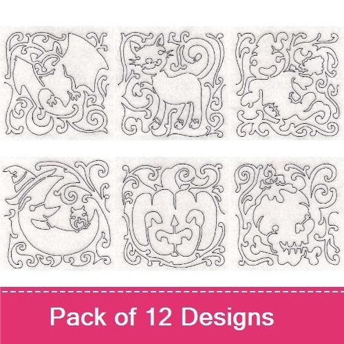 Halloween Continuous Line Blocks