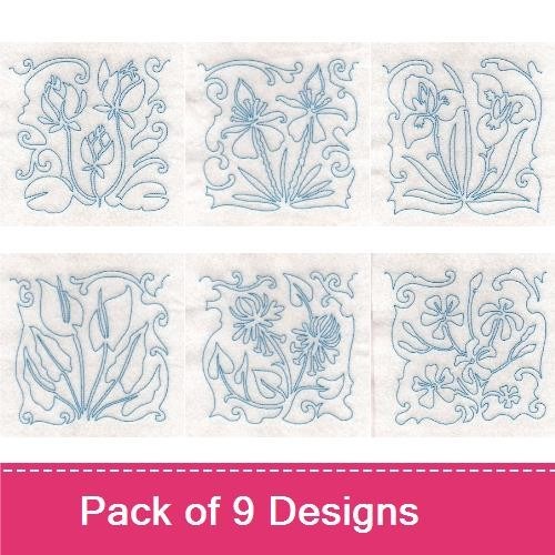 Flower Line Blocks