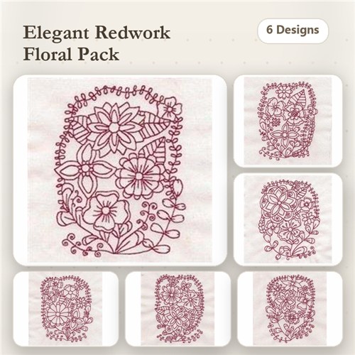 Floral Redwork