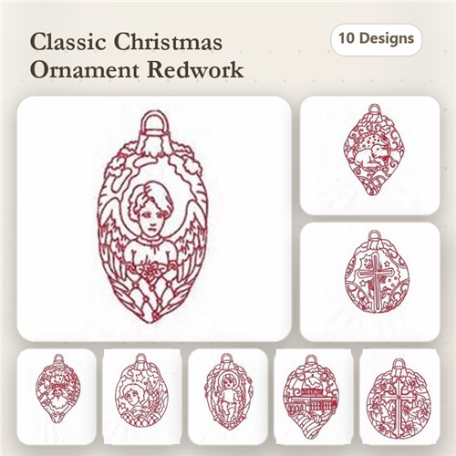 Redwork Christmas Decorations