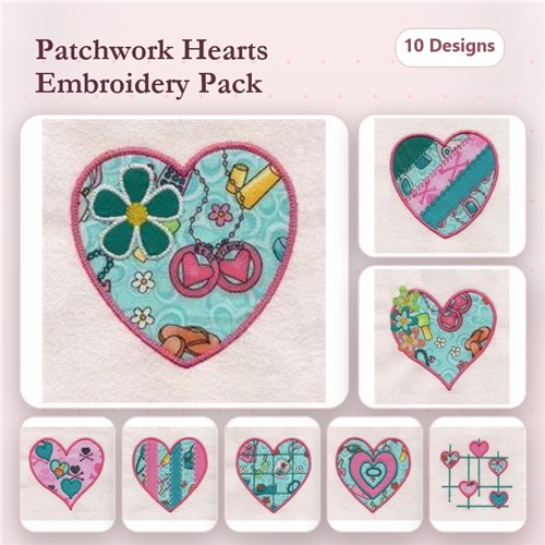 Spring Applique Hearts