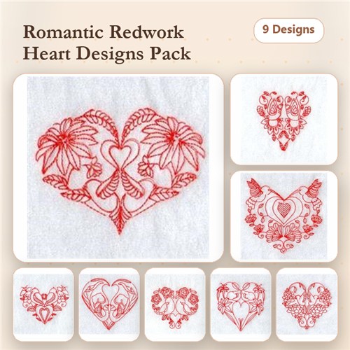 Valentine Redwork