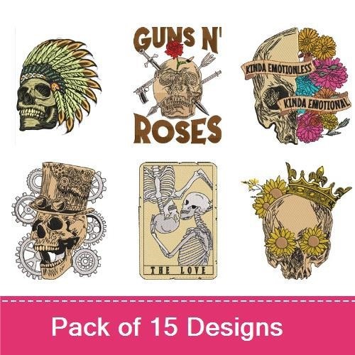 Skulls And Flowers