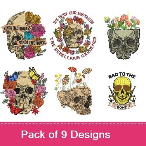 Floral Skulls