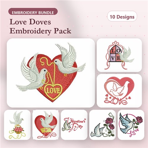 Assorted Valentine Doves