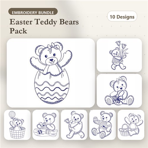 Bluework Teddy Bears