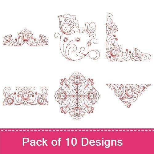 Redwork Heirloom Jacobean