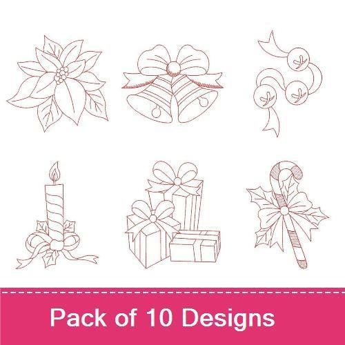 Redwork Simple Christmas