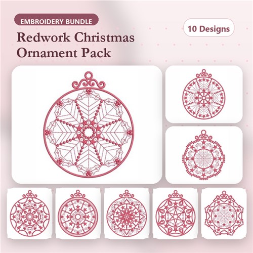 Ornament Redwork