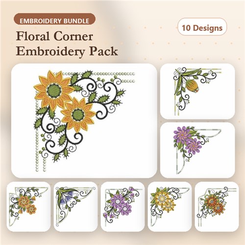 Patchwork Floral Corners