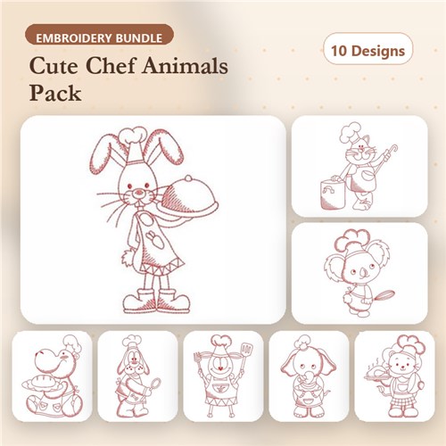 Redwork Animal Chef