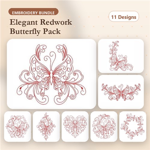 Redwork Butterfly