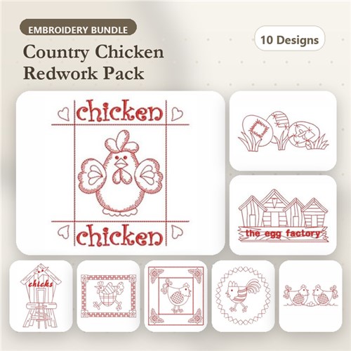 Redwork Chick