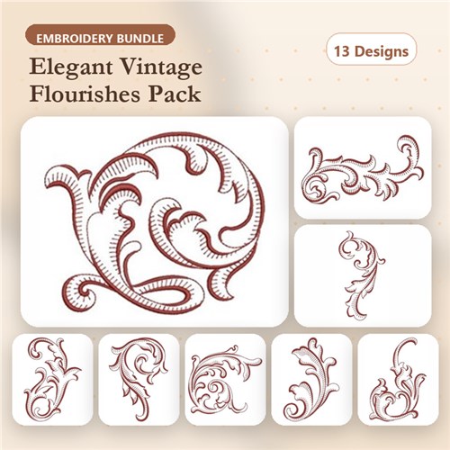 Redwork Curly Deco 2