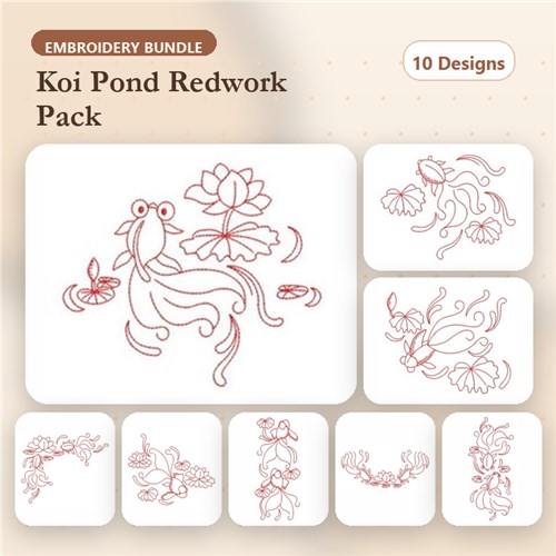 Redwork Goldfish Redwork Goldfish