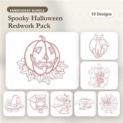 Redwork Halloween
