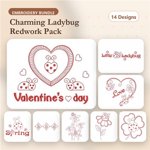 Redwork Ladybug
