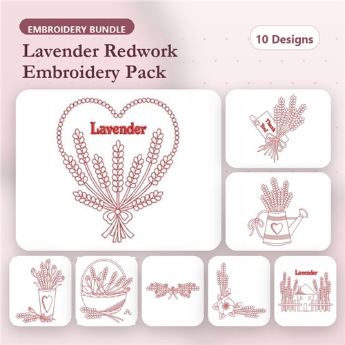 Redwork Lavender