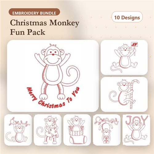 Redwork Monkey Redwork Monkey