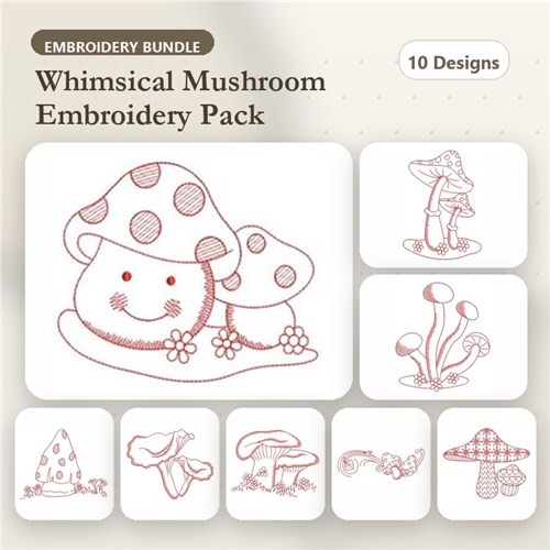Redwork Mushroom