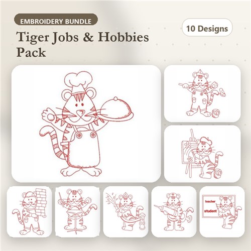 Redwork Occupation Bear Redwork Occupation Bear