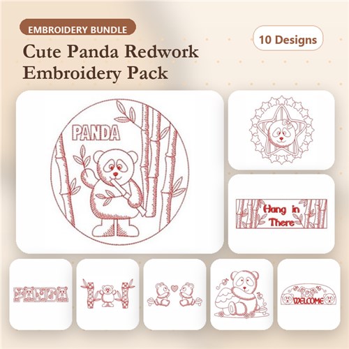 Redwork Panda