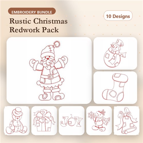 Redwork Patchwork Christmas