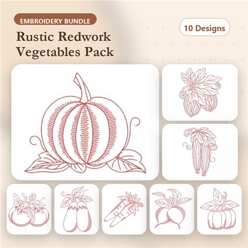 Redwork Vegetable