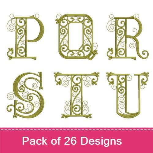 Decorated Swirly Alphabet