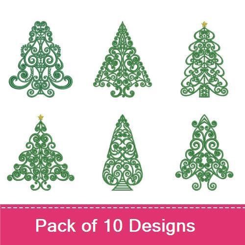 Satin Christmas Trees