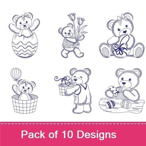 Bluework Teddy Bears