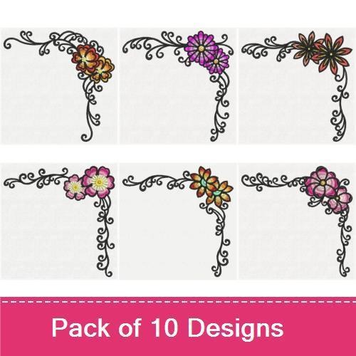Artistic Flower Corners