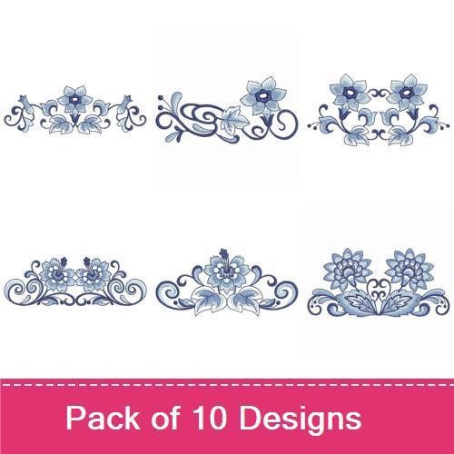 Blue and White Borders